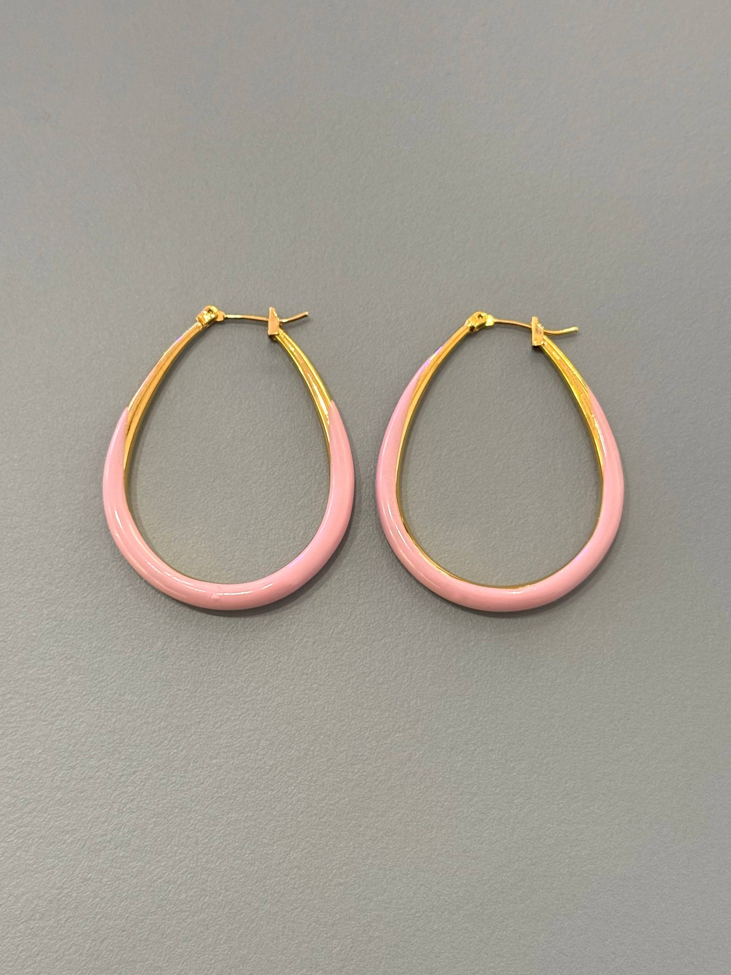 Geëmailleerde oorbellen - stainless steel