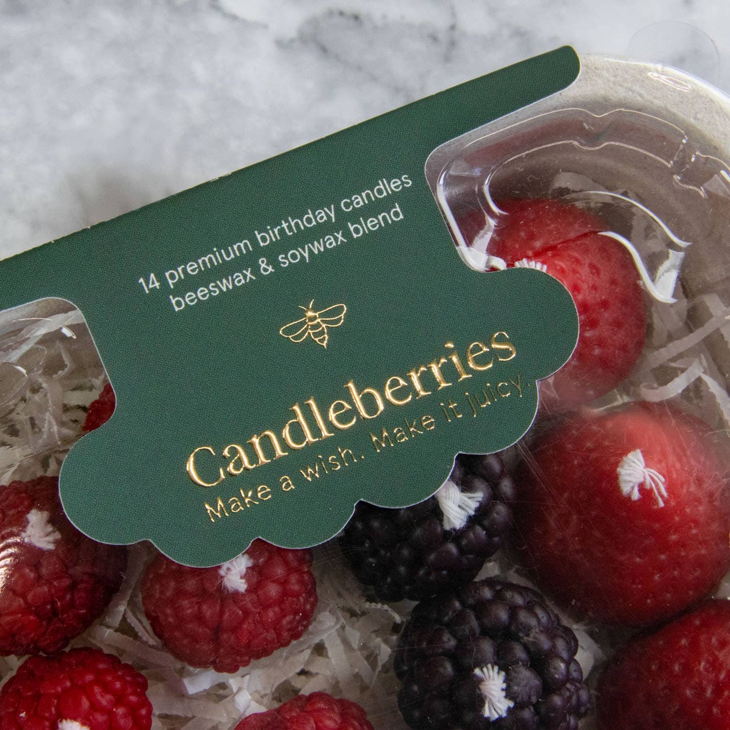 Candleberries – Set van 14 verjaardagskaarsjes