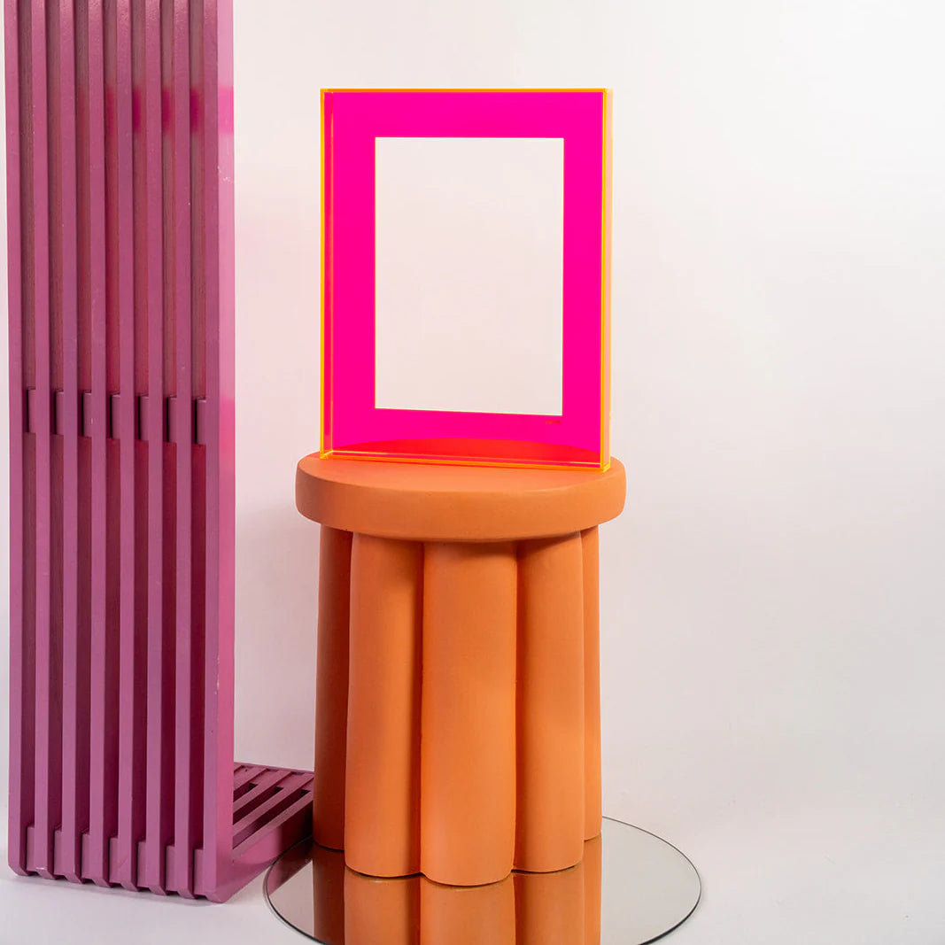 Baklijst - Neon roze - 36x46 cm