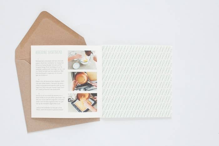Een uniek en hartverwarmend gebaar - kaart met tekst 'You're One in a Million' met een recept voor millionaires shortbread