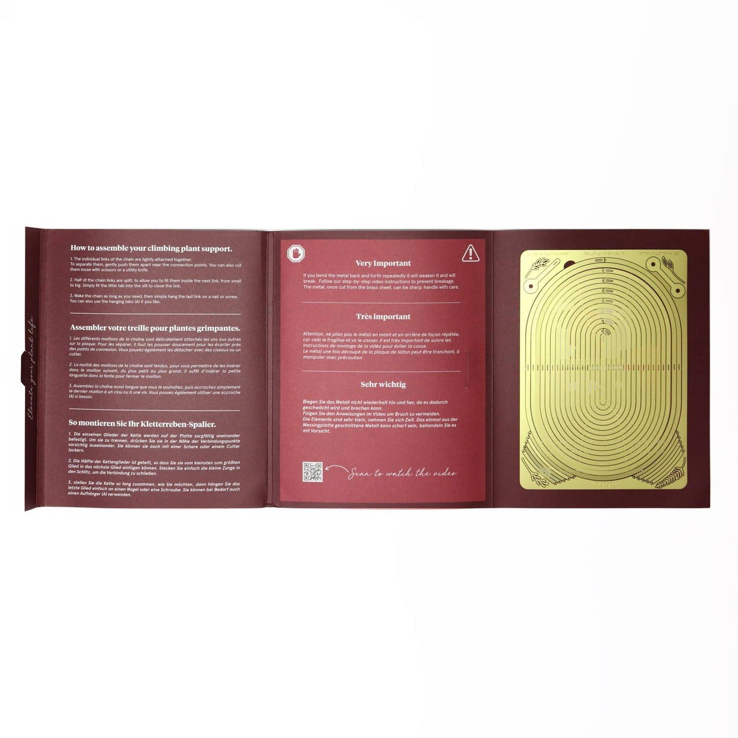 Gouden Messing Ketting – Klimplantensteun