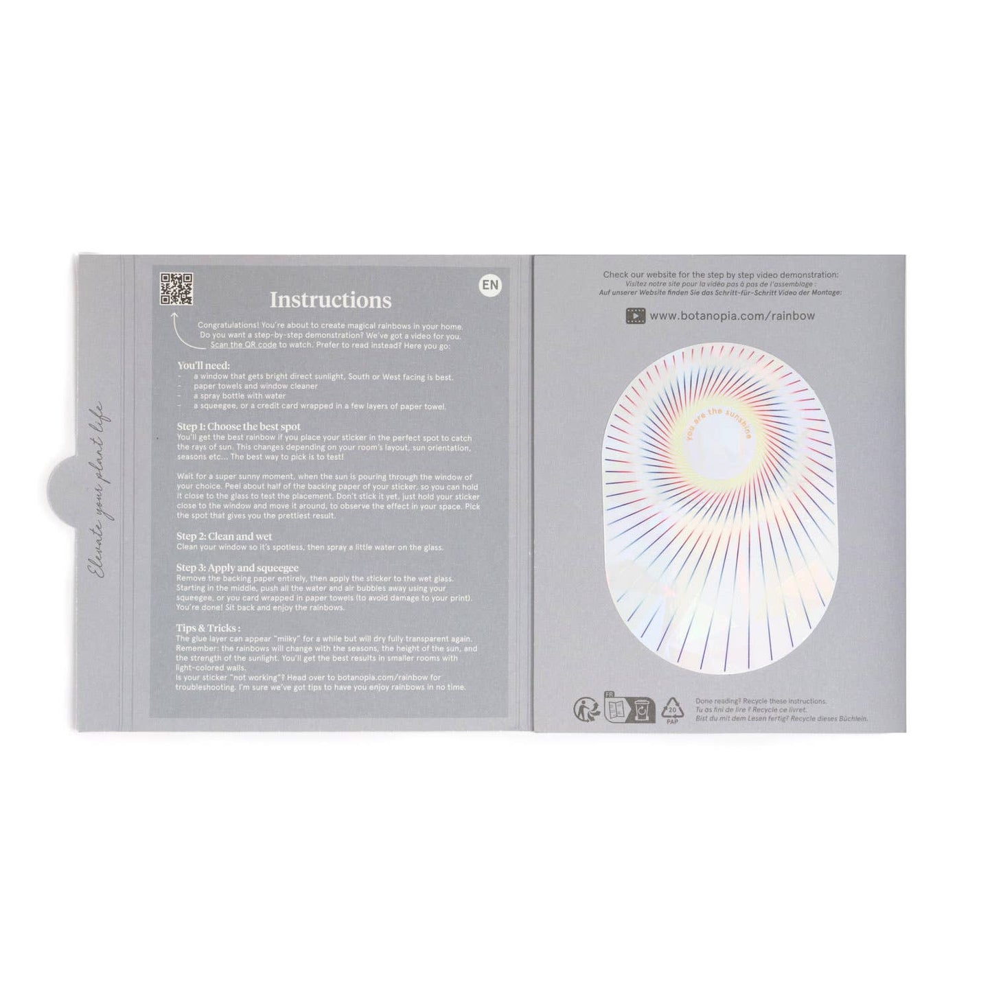 Regenboogmaker Sticker – Jij bent mijn zonnestraal