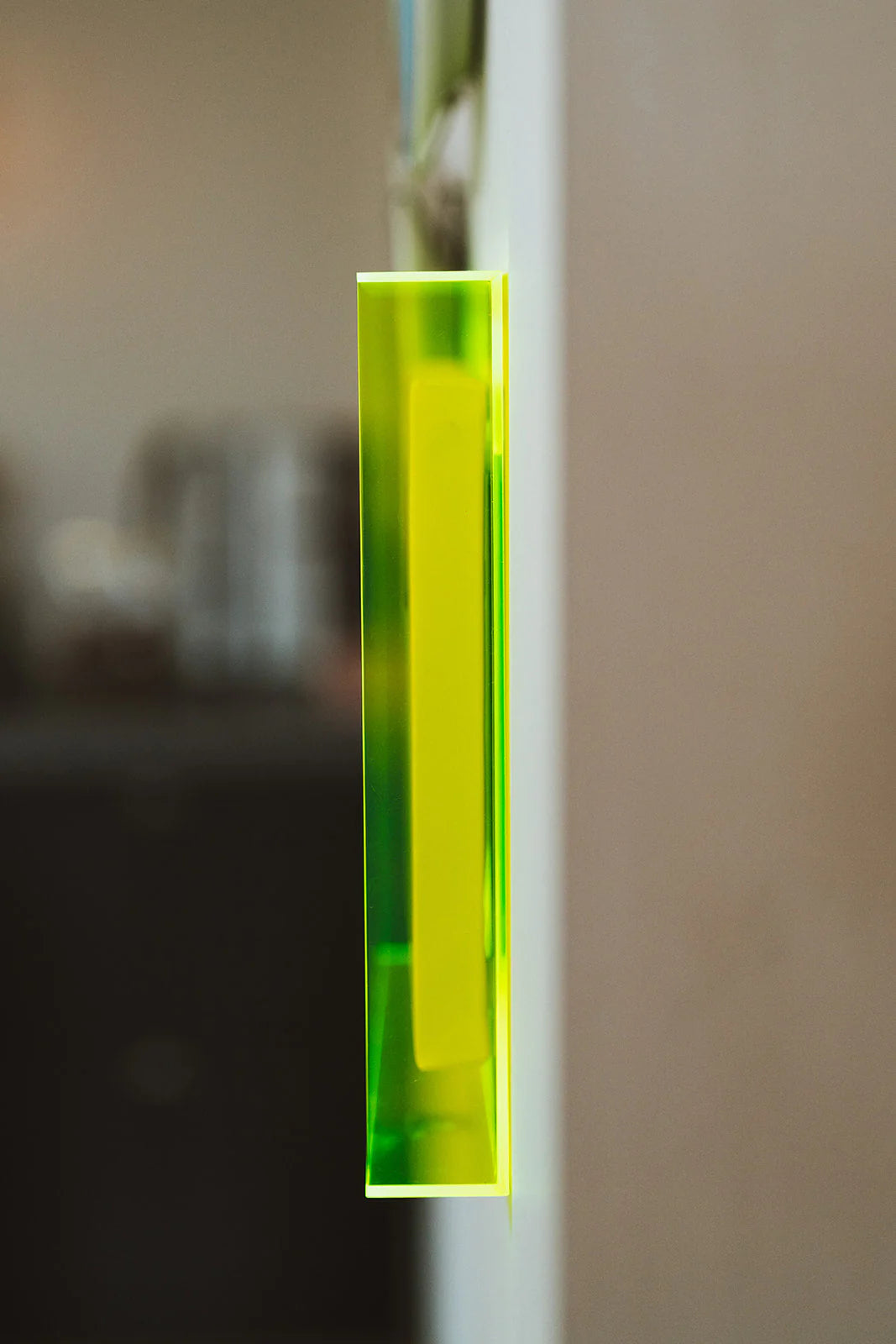Baklijst - Neon geel - 26x26 cm