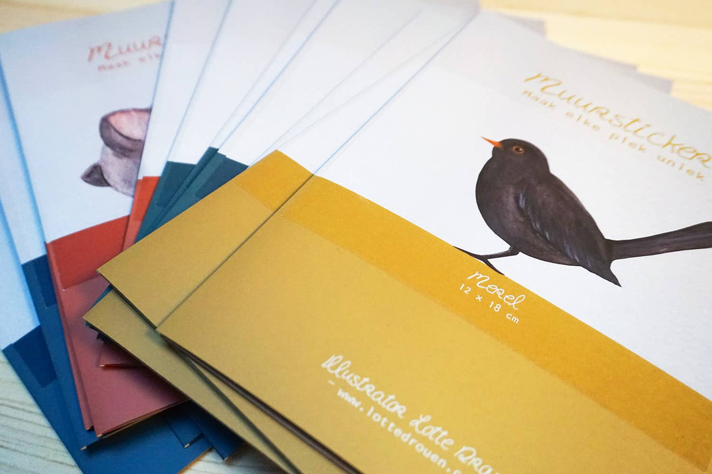 Muursticker Goudhaantje