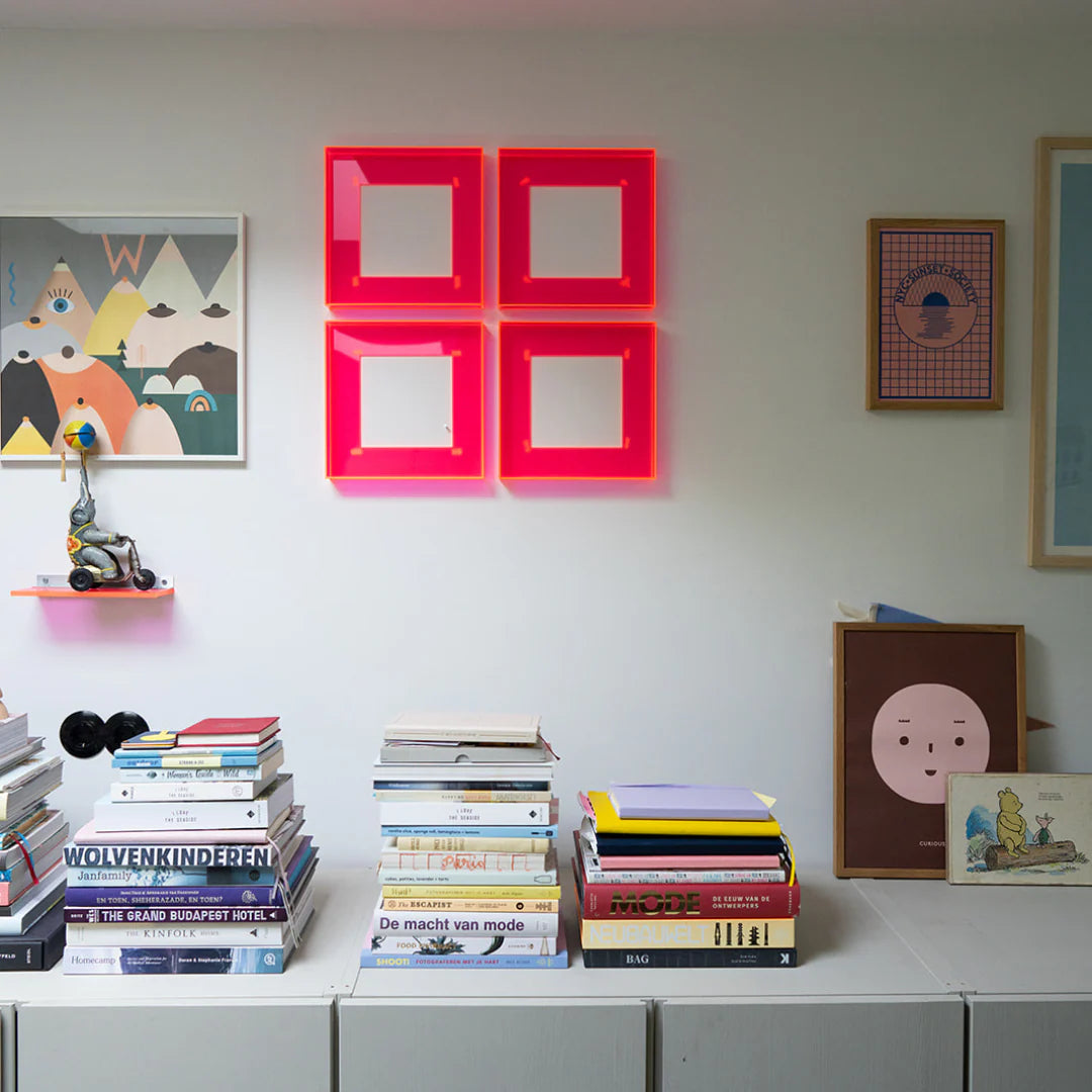Baklijst - Neon roze - 26x26 cm
