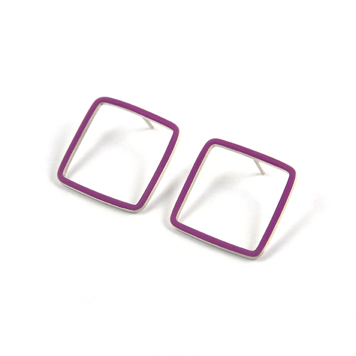 Carré stud earrings size L