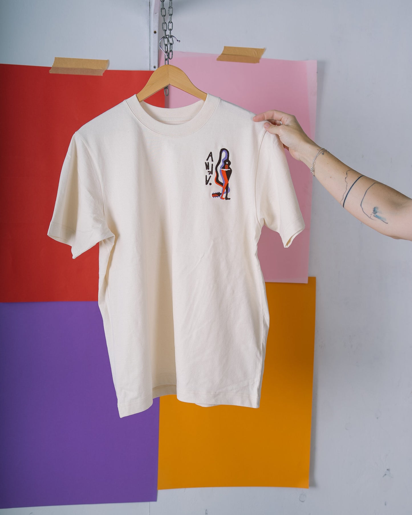 T-shirt Gitaarvrouw - Natural Raw