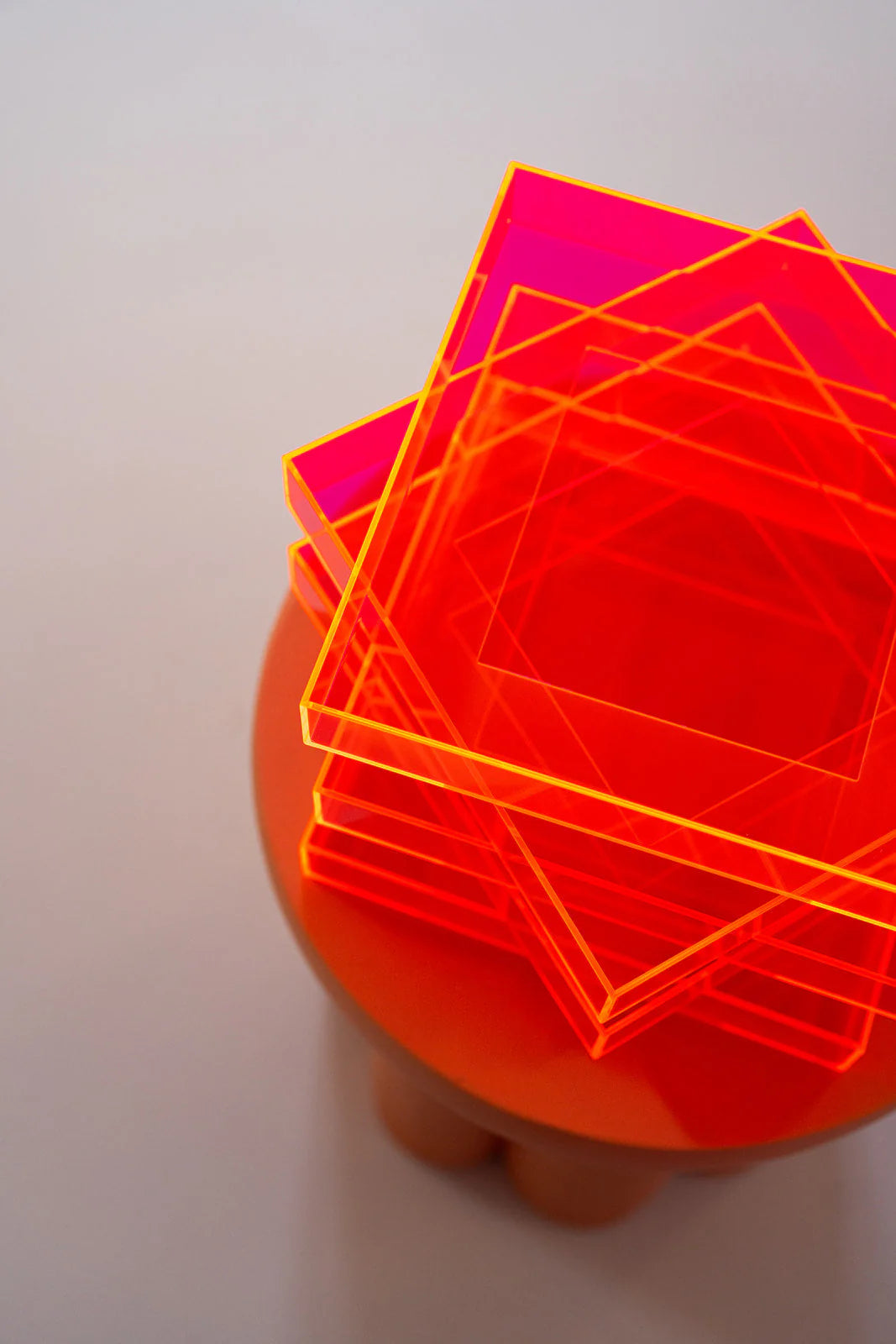 Baklijst - Neon roze - 26x26 cm
