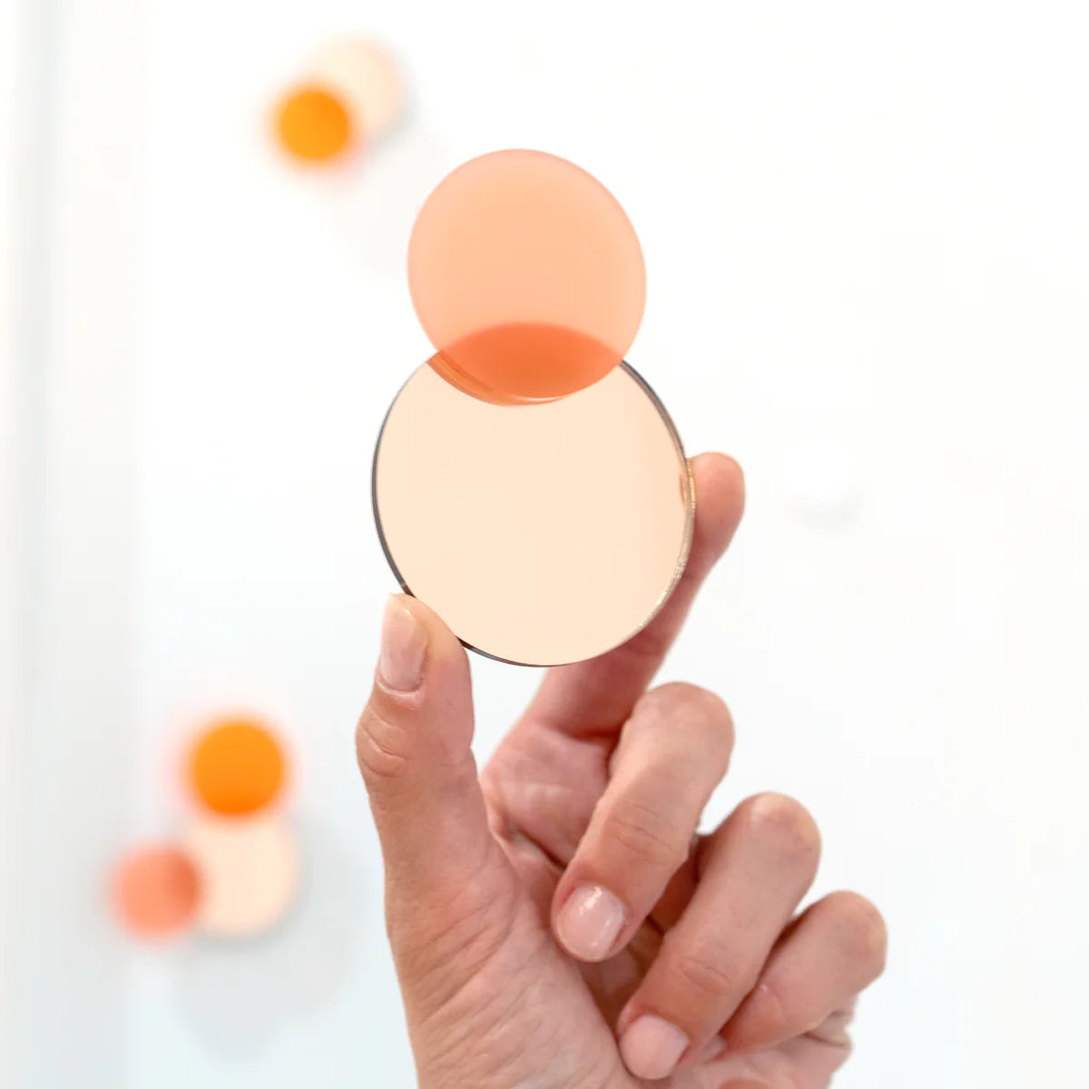 WALLFETTI magnetische spiegelset - Champagne blush
