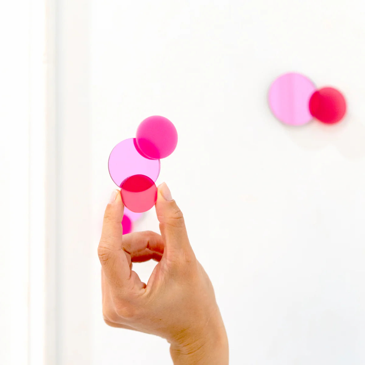 WALLFETTI magnetische spiegelset - Raspberry Delight