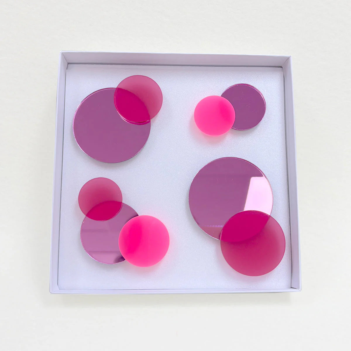 WALLFETTI magnetische spiegelset - Raspberry Delight