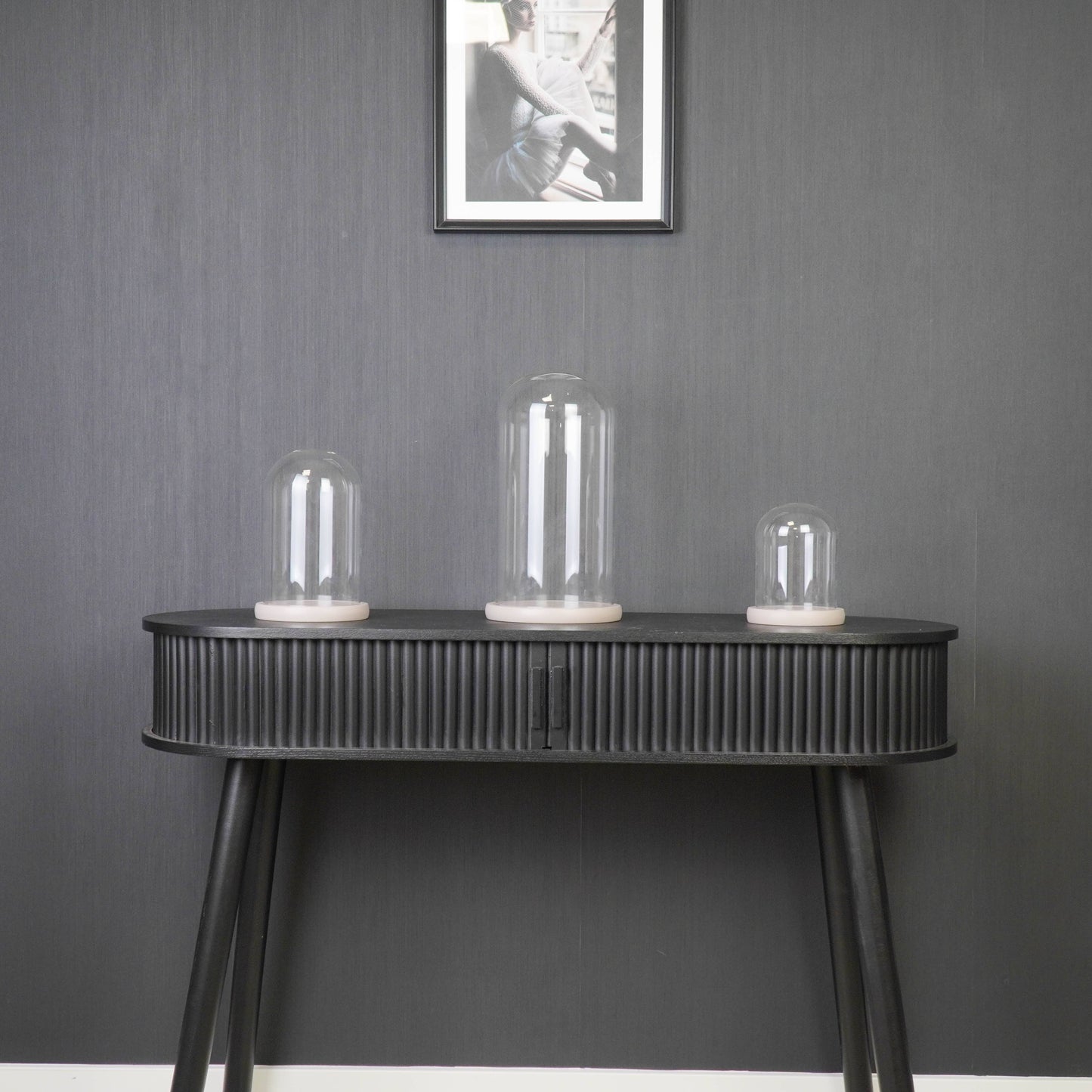 Glazen stolp - Zand - 14x14x22cm