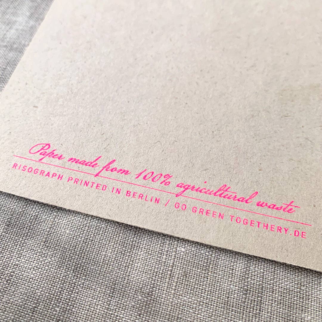 Ansichtkaart / Confetti / Riso Print