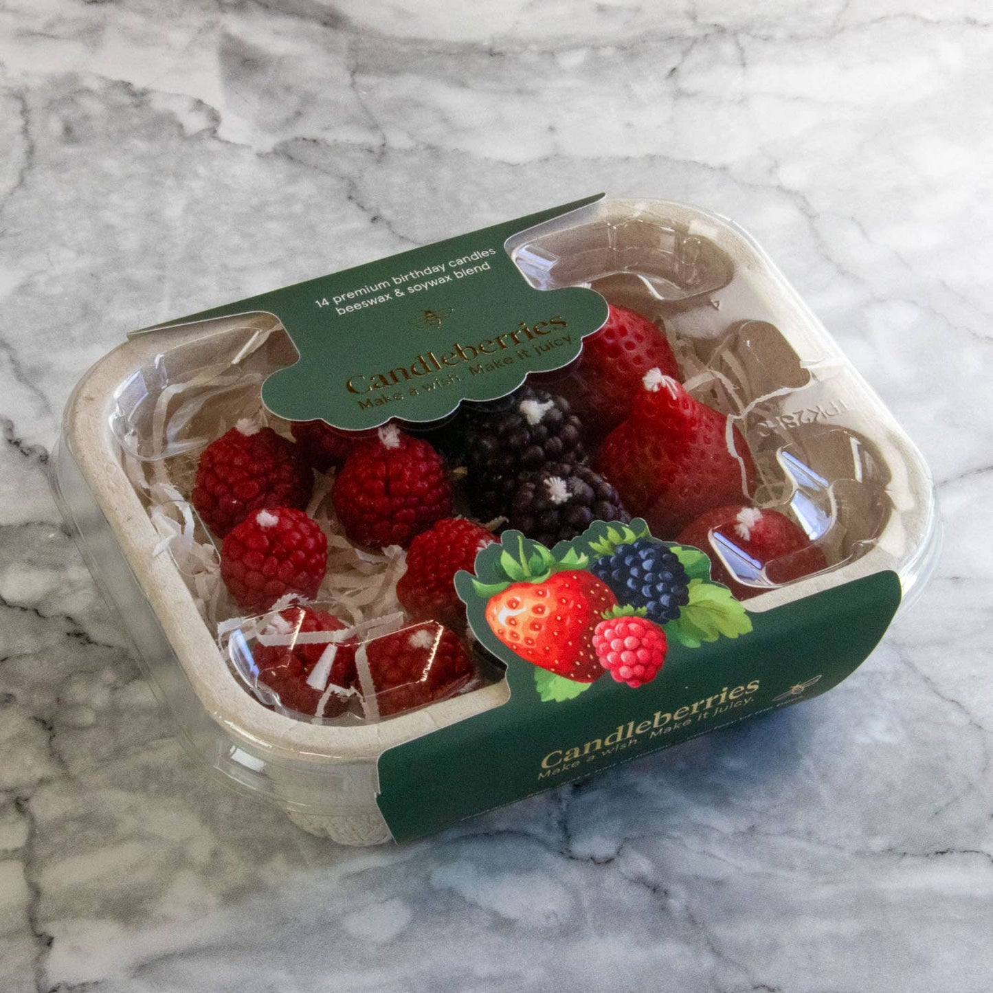 Candleberries – Set van 14 verjaardagskaarsjes