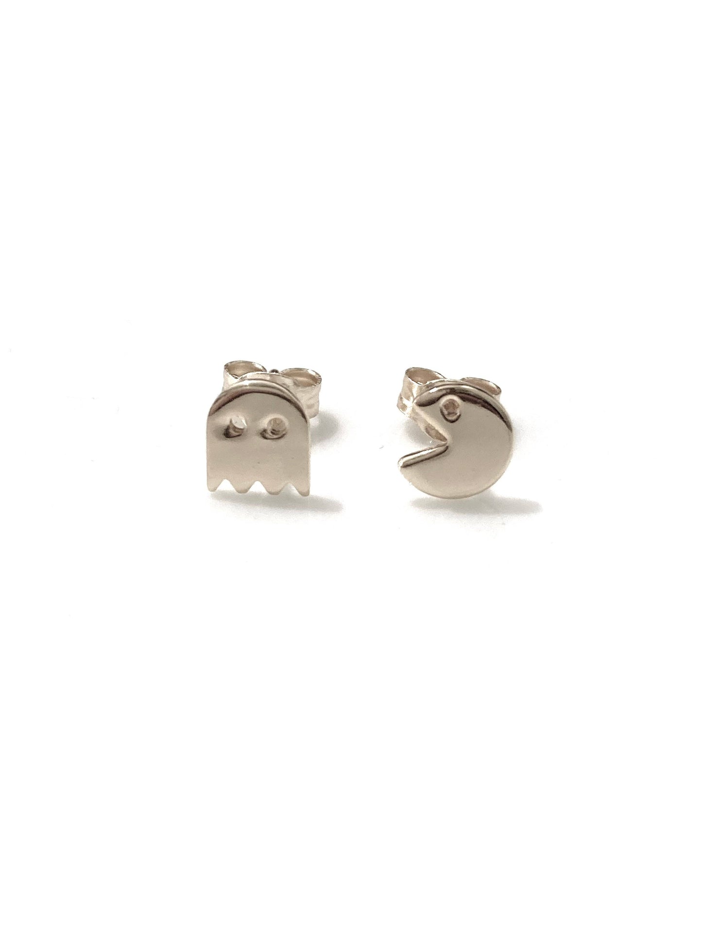 Pac Man Studs - Sterling Zilver (verguld)