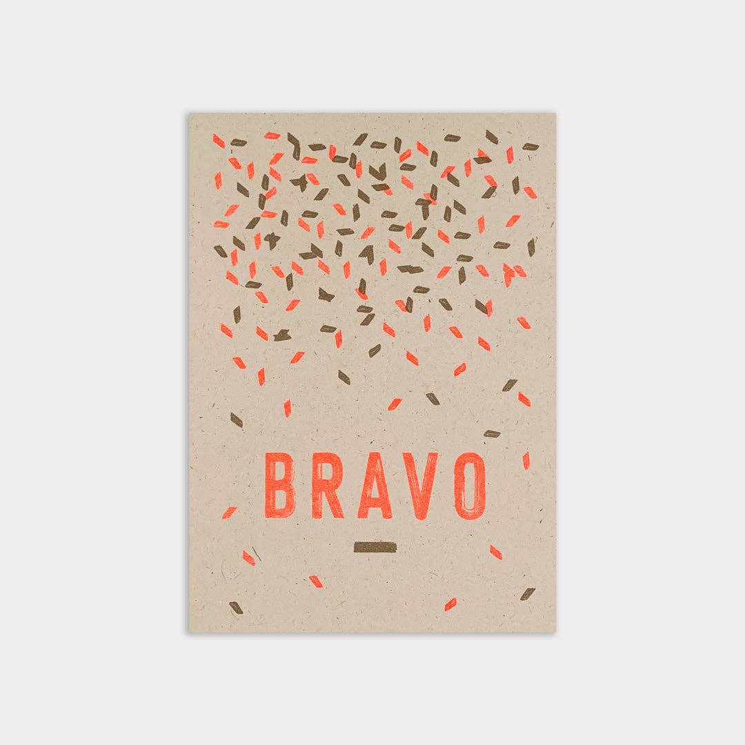 Ansichtkaart / Bravo / Riso Print