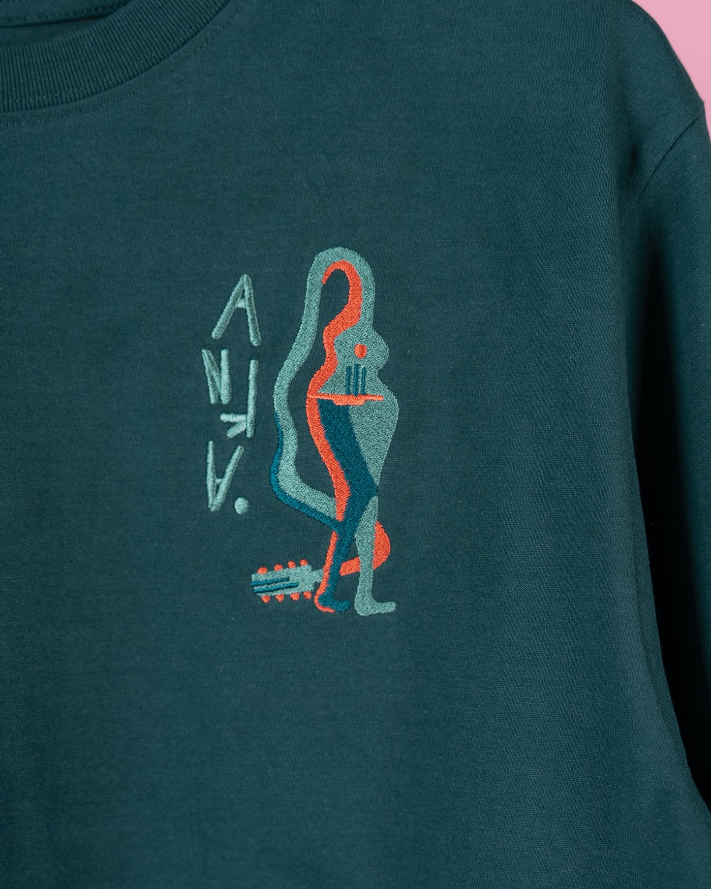 T-shirt Gitaarvrouw - Groen