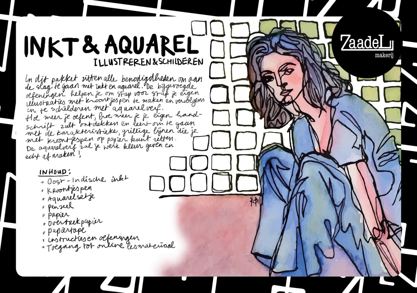 Inkt & Aquarel illustreren en schilderen