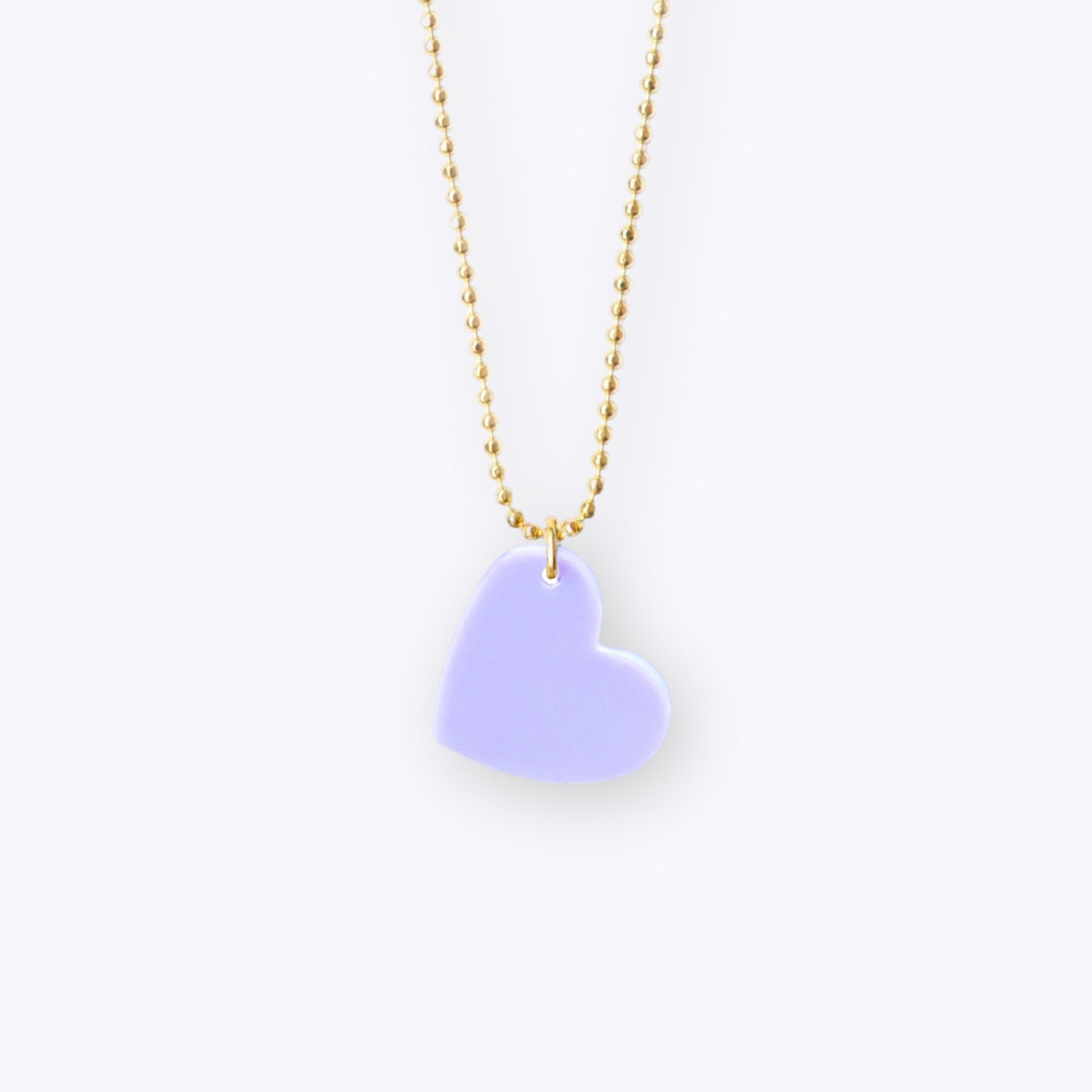 Ketting Hartje - Recycled plastic lila