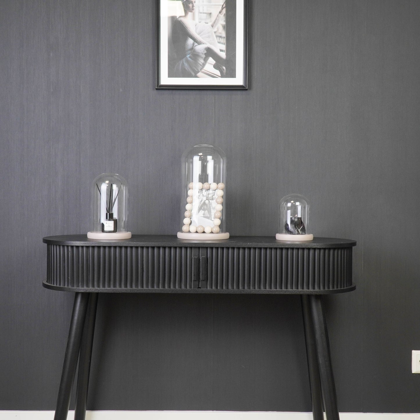 Glazen stolp - Zand - 14x14x22cm