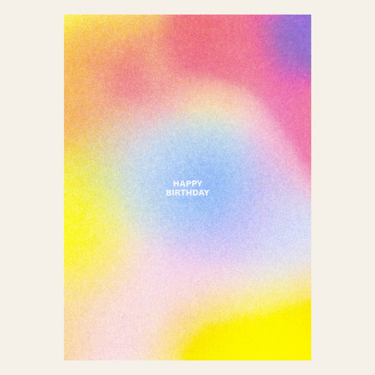 Risografie ansichtkaart - Happy birthday
