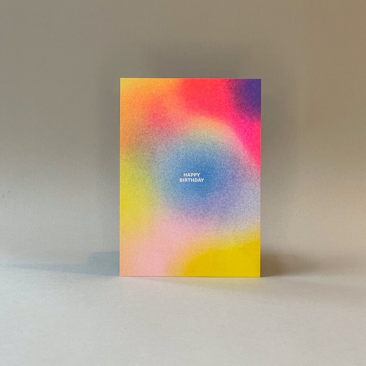 Risografie ansichtkaart - Happy birthday