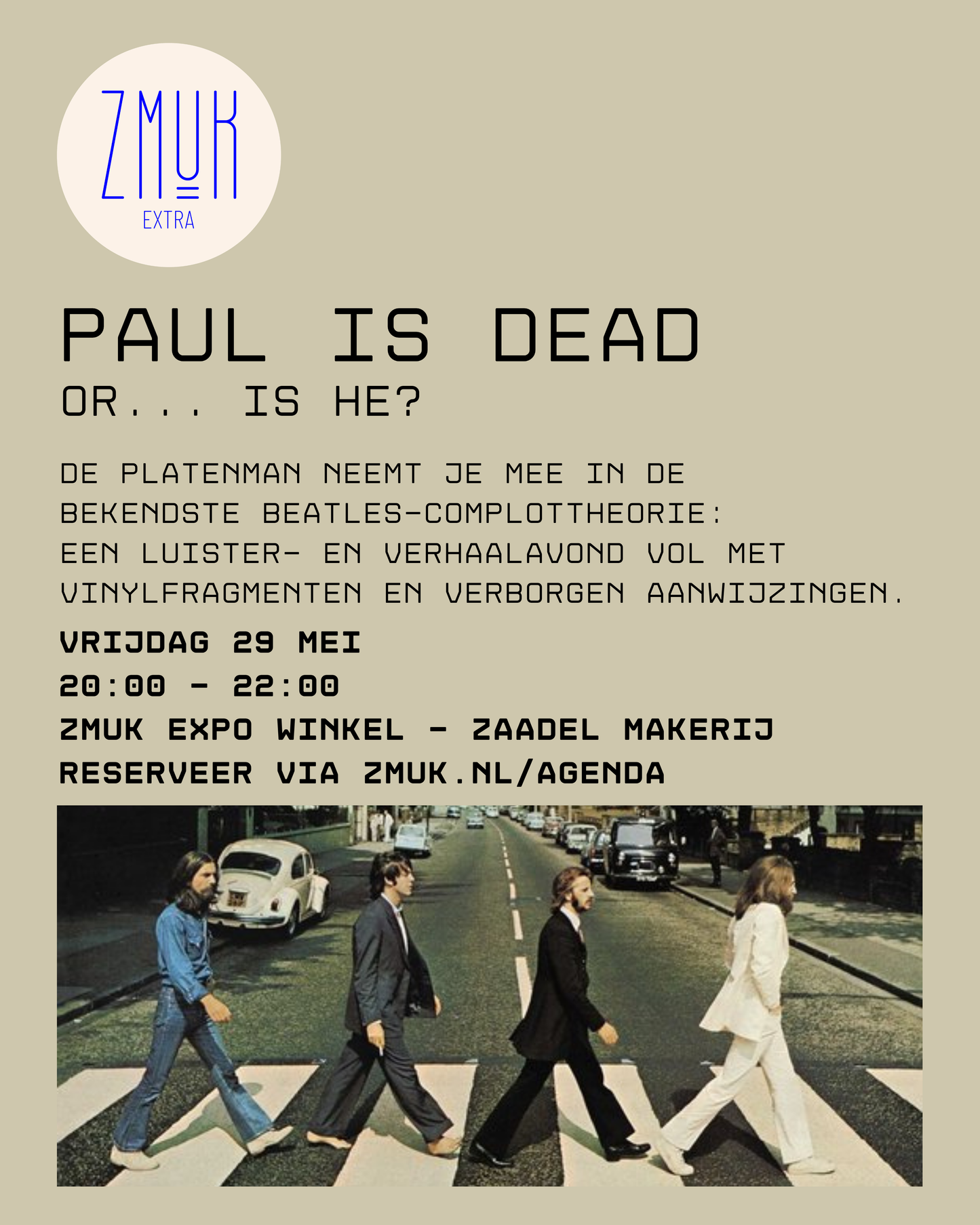 Paul is dead... or is he?  -  Luister- en verhaalavond met De Platenman