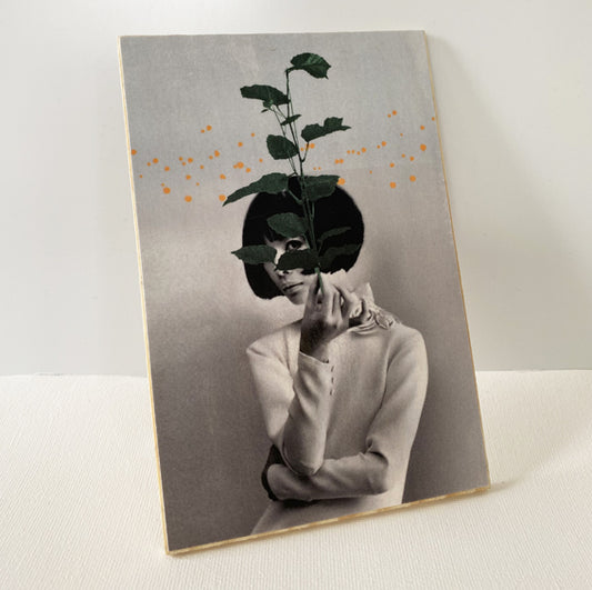 A plant - print op hout