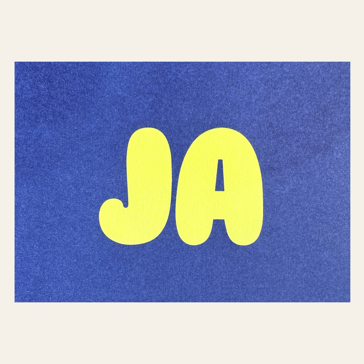 Risografie ansichtkaart - JA