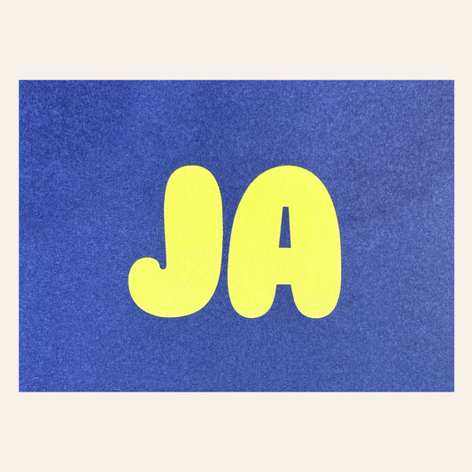 Risografie ansichtkaart - JA