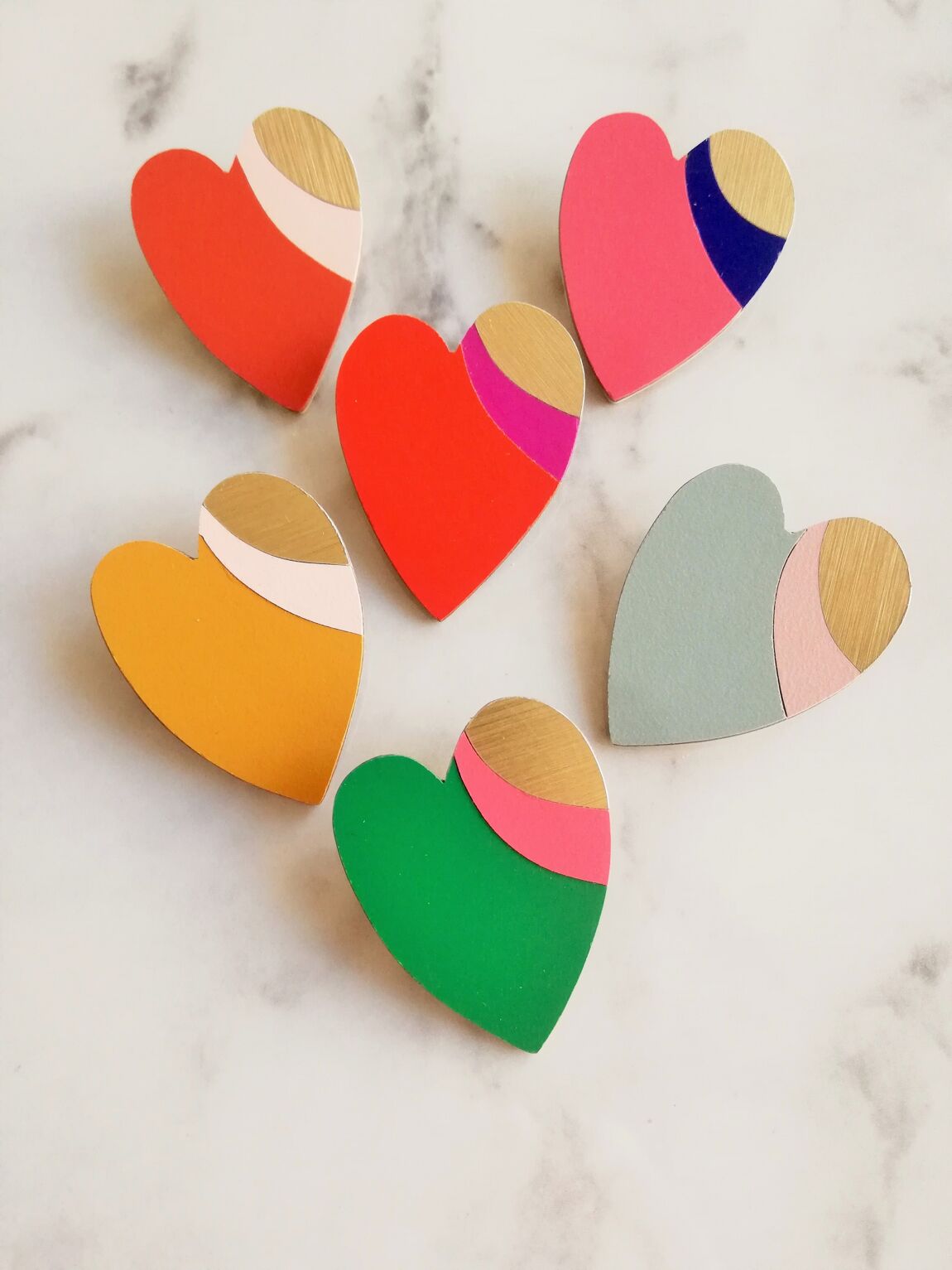 Broche Love pink Malabar