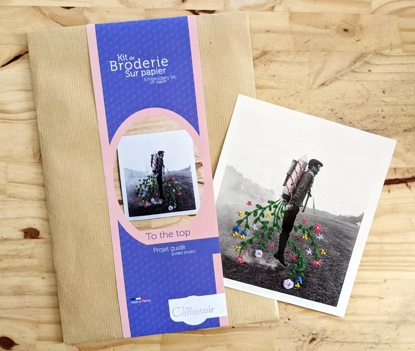 Borduren op papier Kit - To the Top