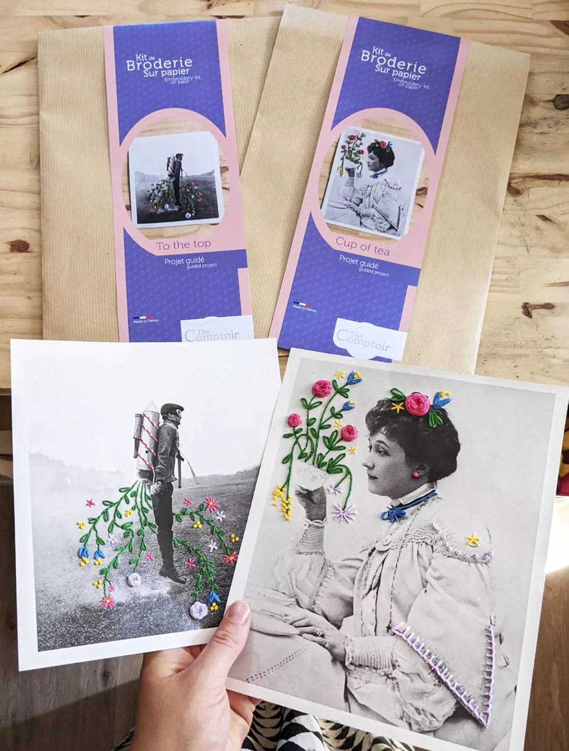 Borduren op papier Kit - To the Top