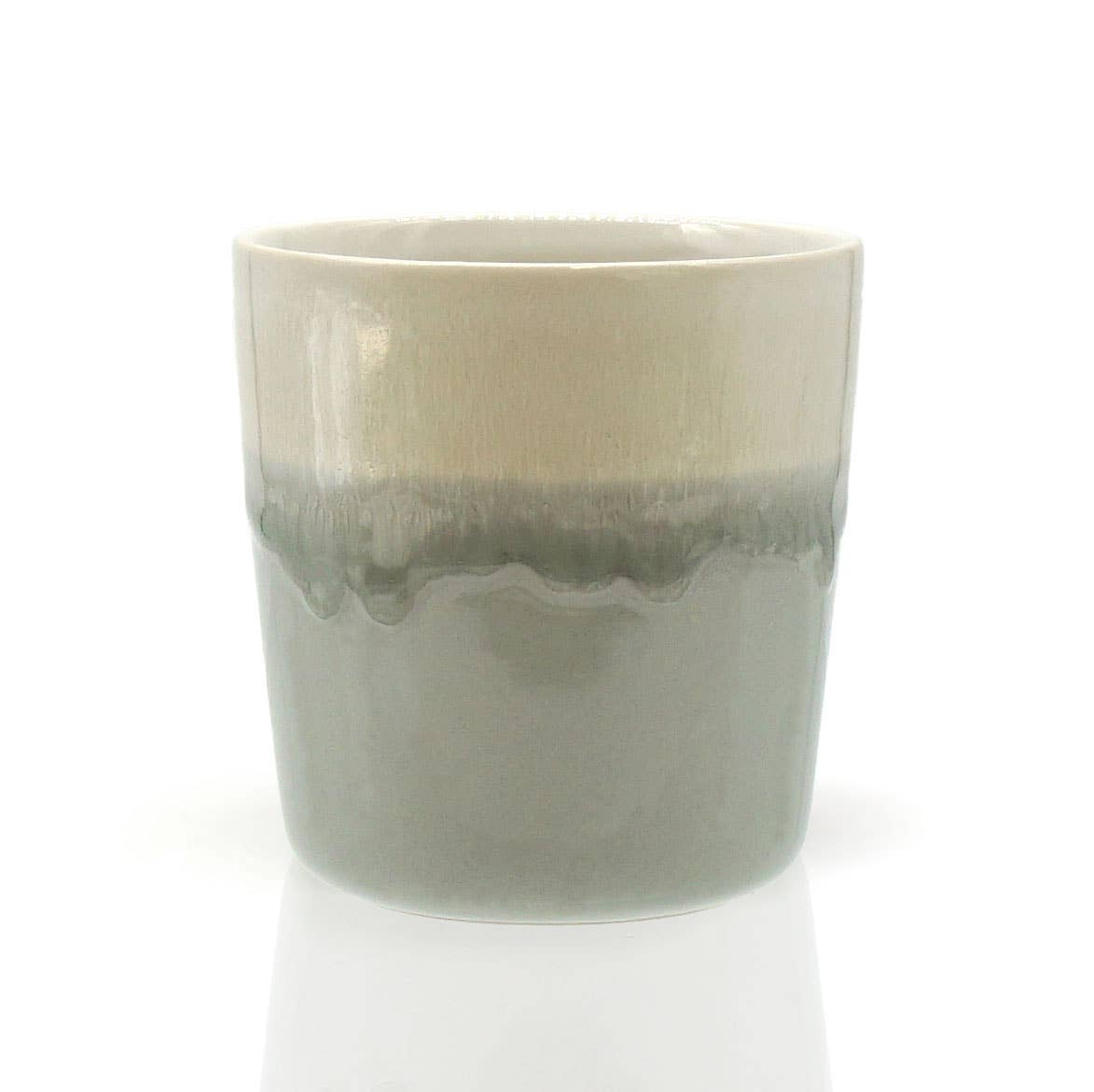 Stoneware-beker "Smile" grijs