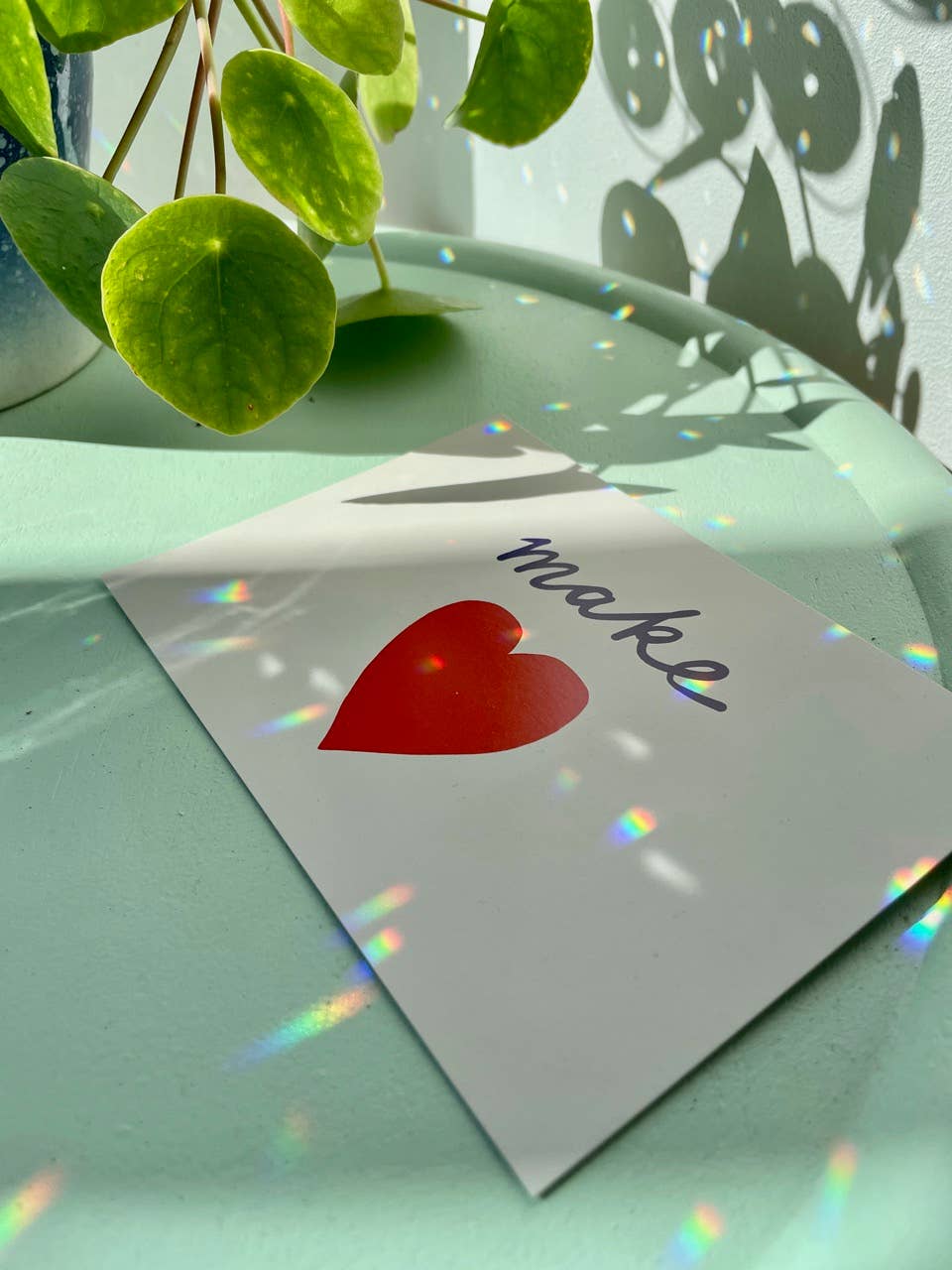 Suncatcher met kralen / lichtvanger raamkristal prisma