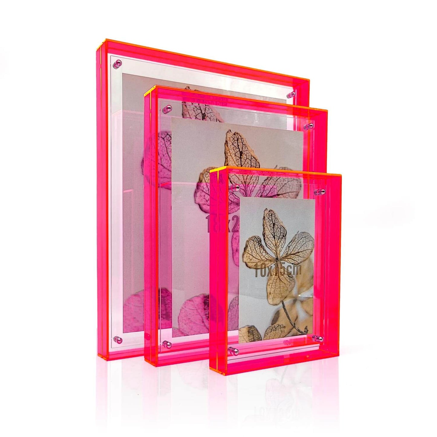 Wissellijst / fotolijst - 18 x 24 cm - roze neon