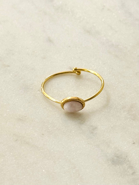 Minimalistische verstelbare ring - Nacre