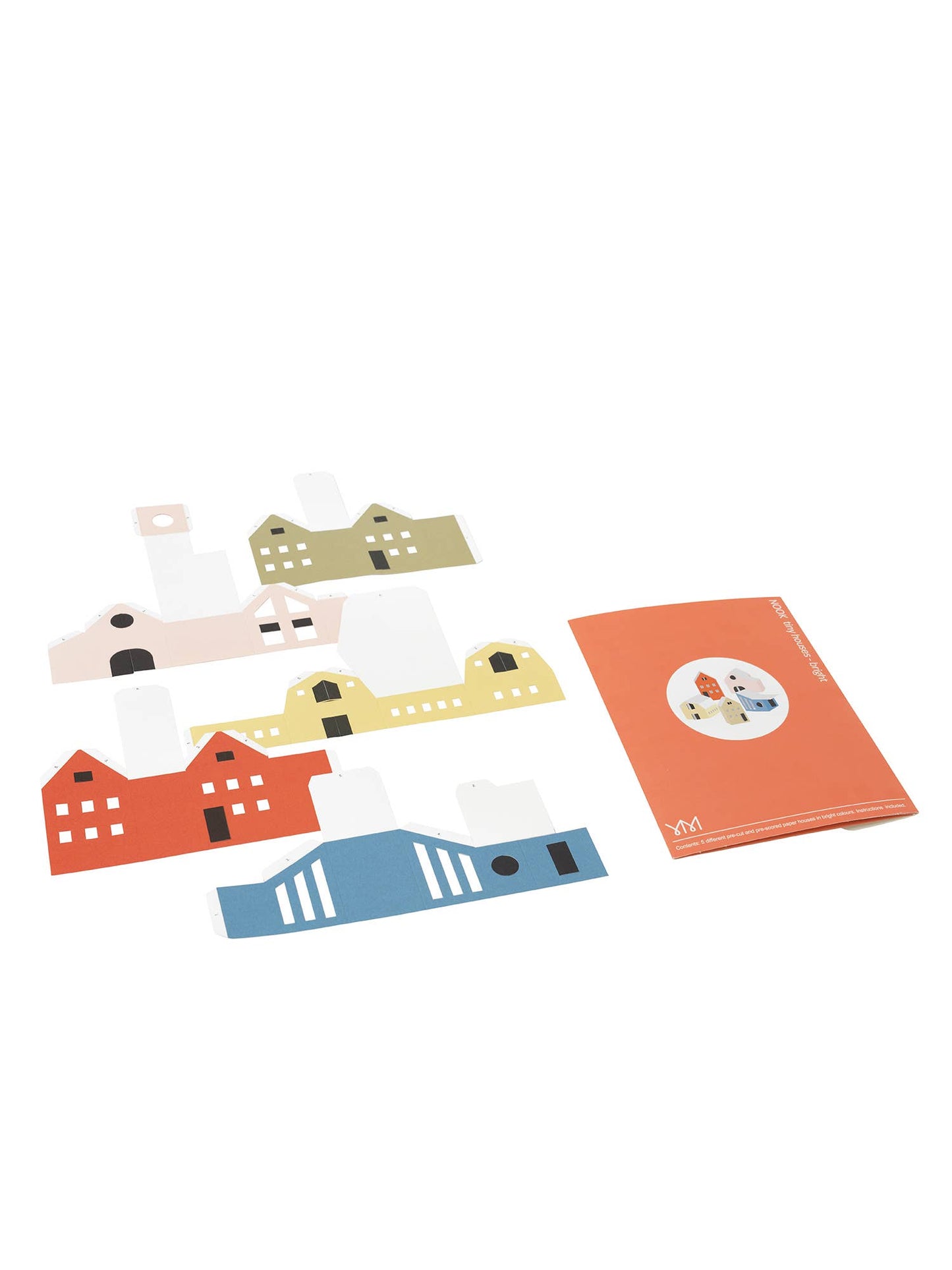 NOOK papieren tiny houses - bright, set van 5 