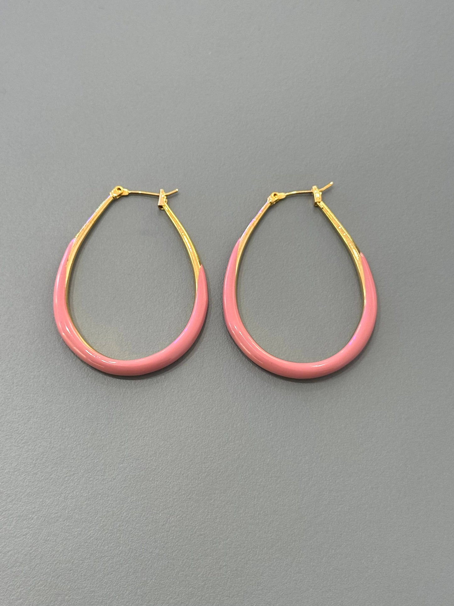 Geëmailleerde oorbellen - stainless steel