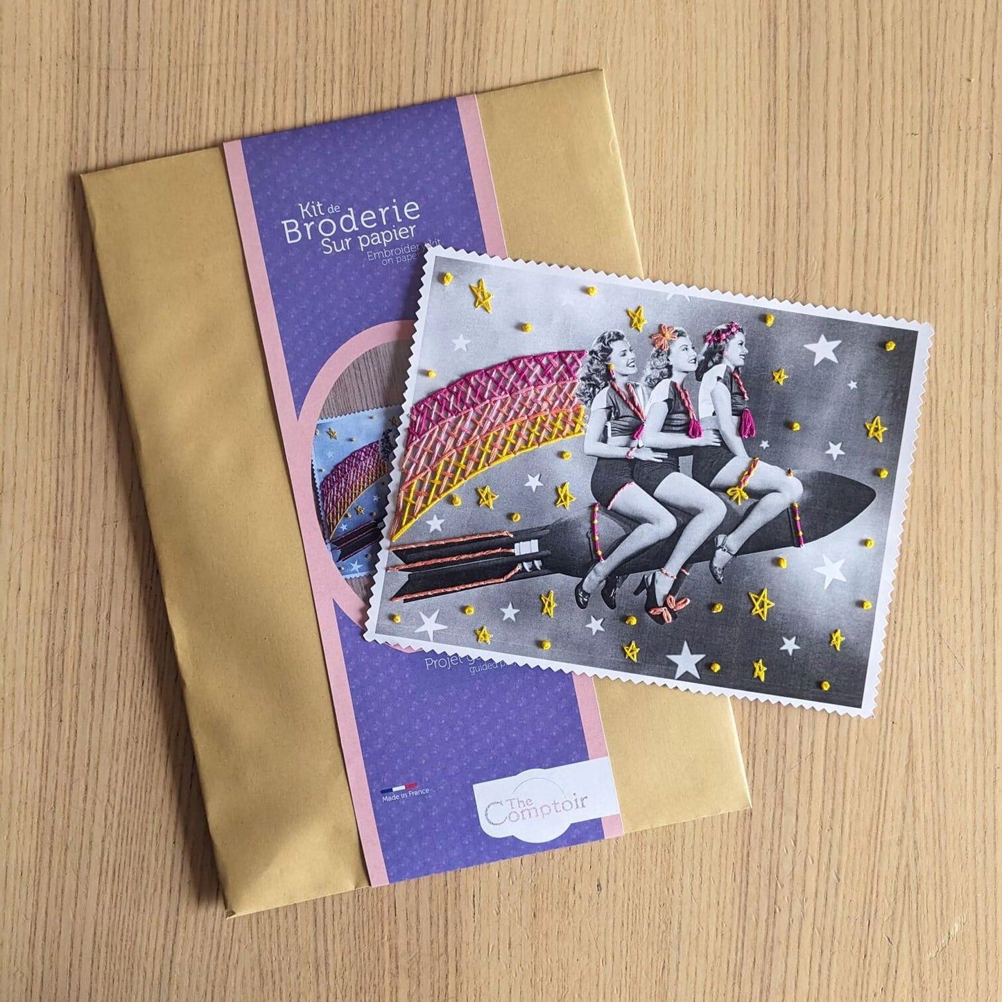 Borduren op papier Kit - Rocket Ladies
