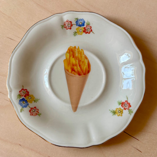Vintage bordje - patat