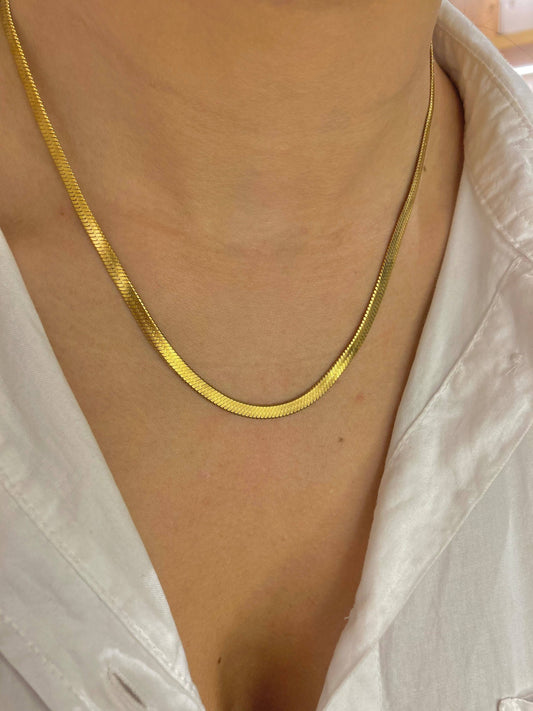 Athena ketting - goud- of zilverkleurig stainless steel