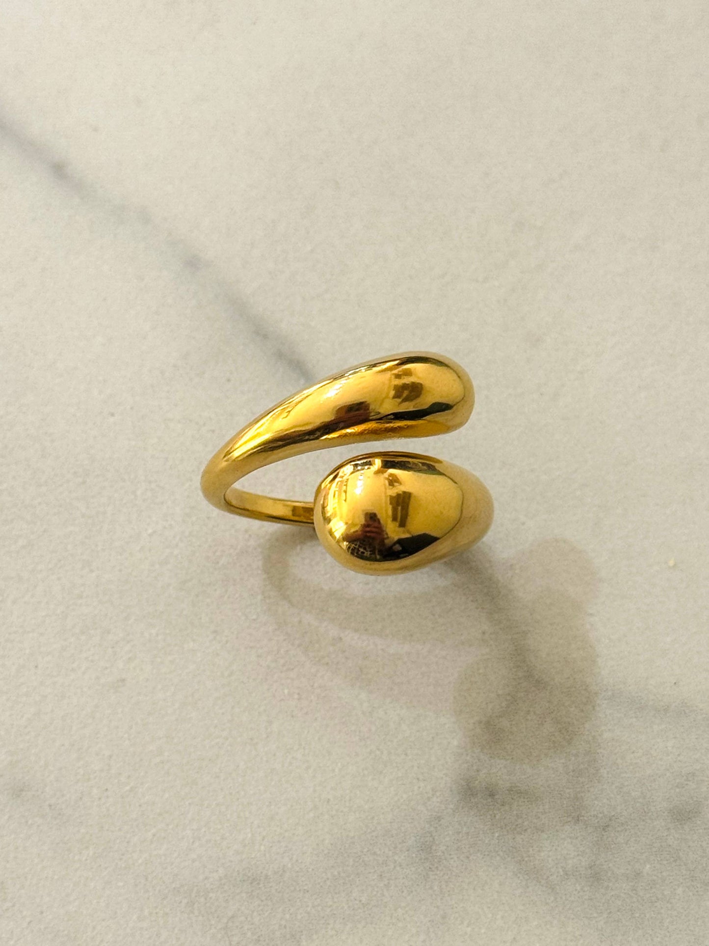 Verstelbare Ring - Stainless Steel Goud