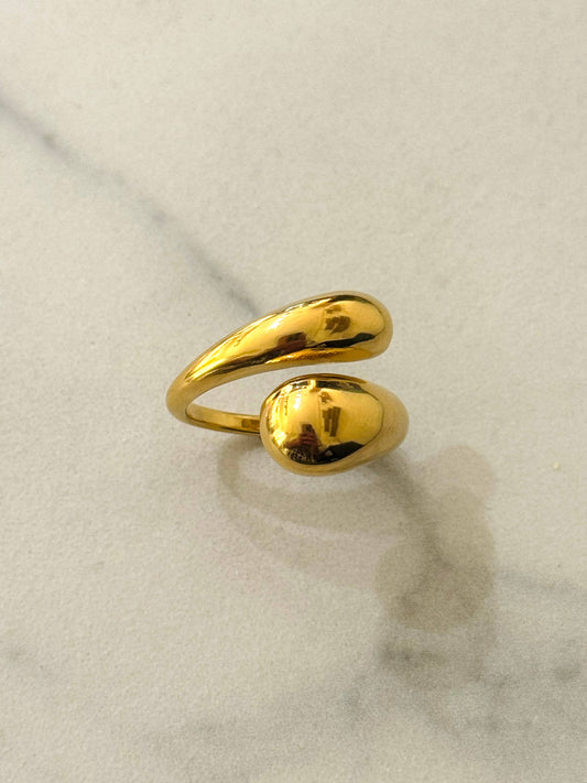 Verstelbare Ring - Stainless Steel Goud