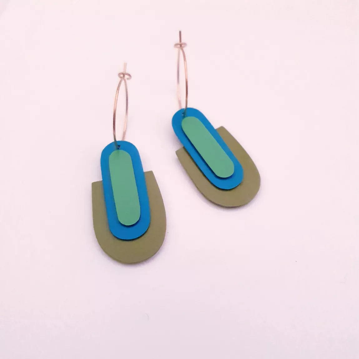 MARGOT – Kleurrijke Geometrische Art Deco Oorbellen – Handgemaakt in Frankrijk