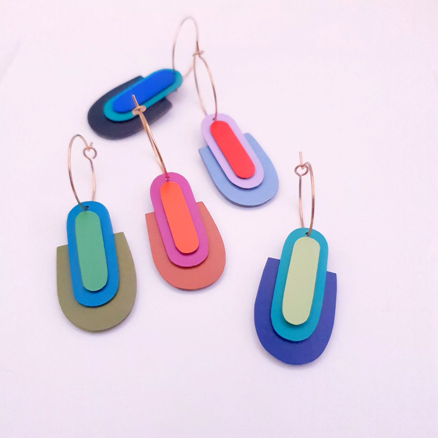 MARGOT – Kleurrijke Geometrische Art Deco Oorbellen – Handgemaakt in Frankrijk (kopie)