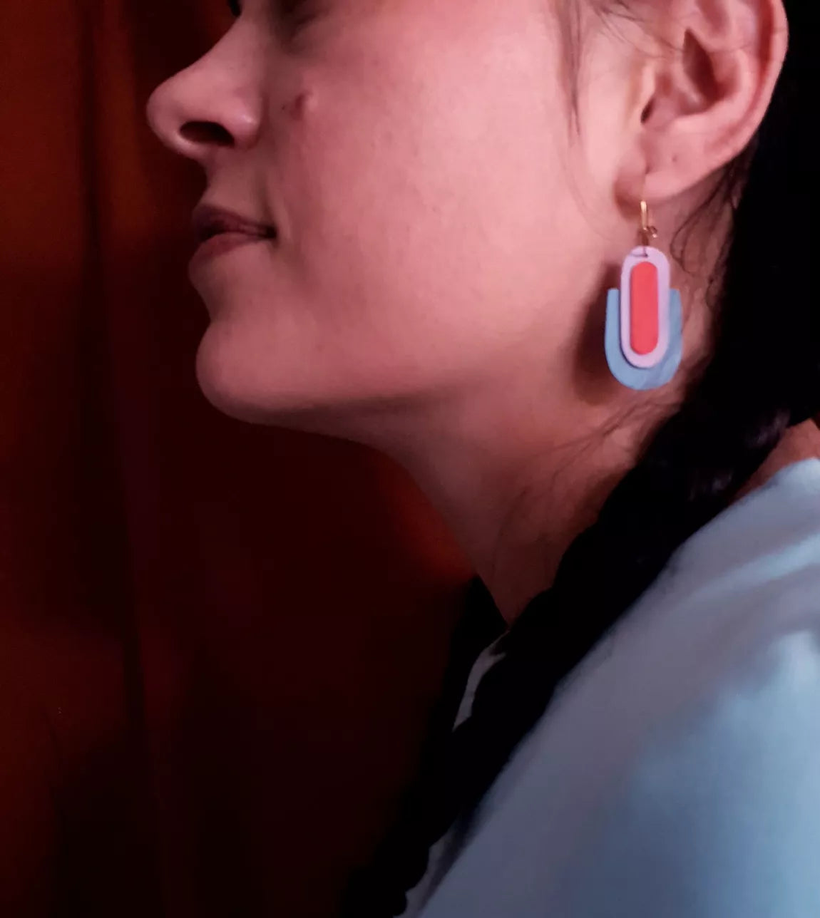 MARGOT – Kleurrijke Geometrische Art Deco Oorbellen – Handgemaakt in Frankrijk