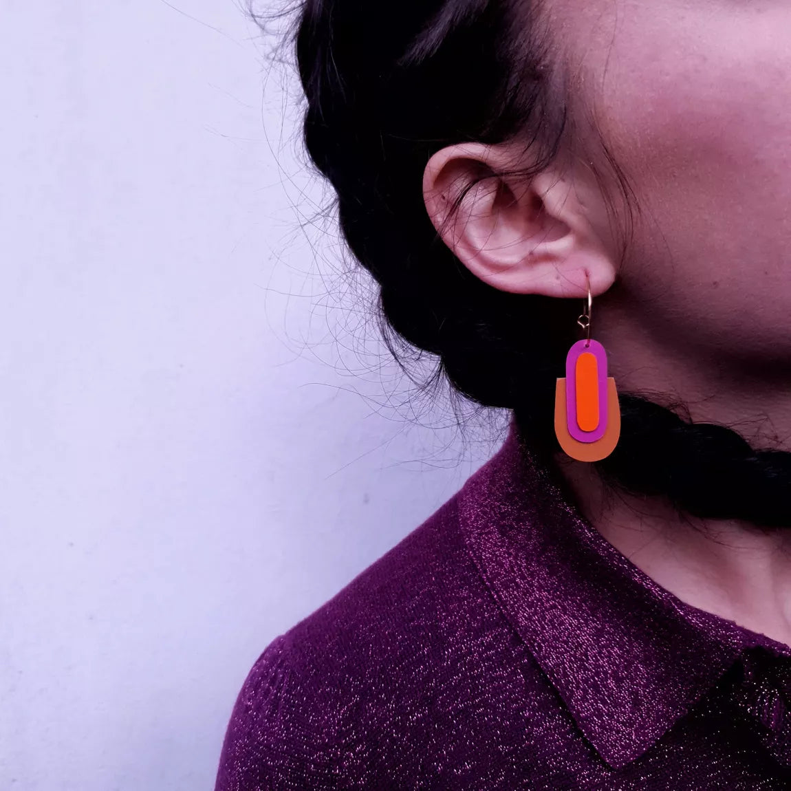 MARGOT – Kleurrijke Geometrische Art Deco Oorbellen – Handgemaakt in Frankrijk