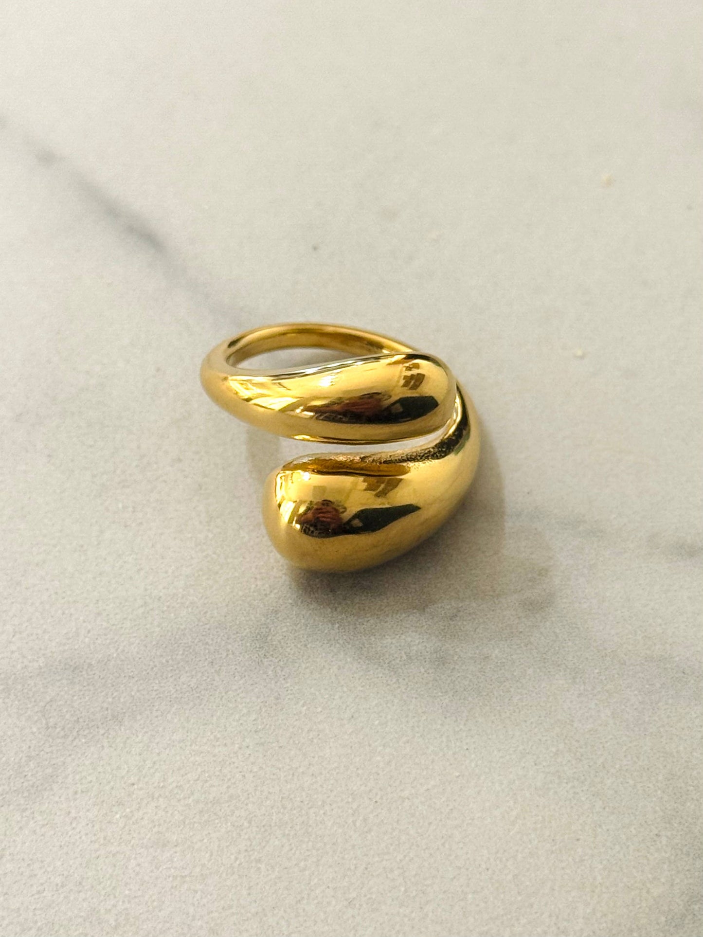Verstelbare Ring - Stainless Steel Goud