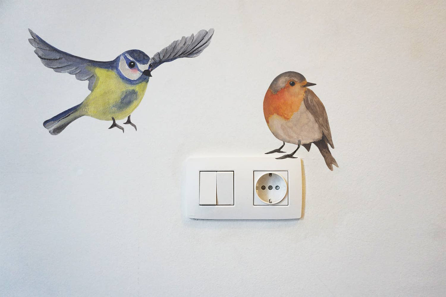 Muursticker vliegende Pimpelmees